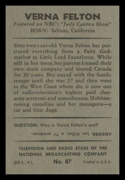1953 Bowman TV and Radio Stars